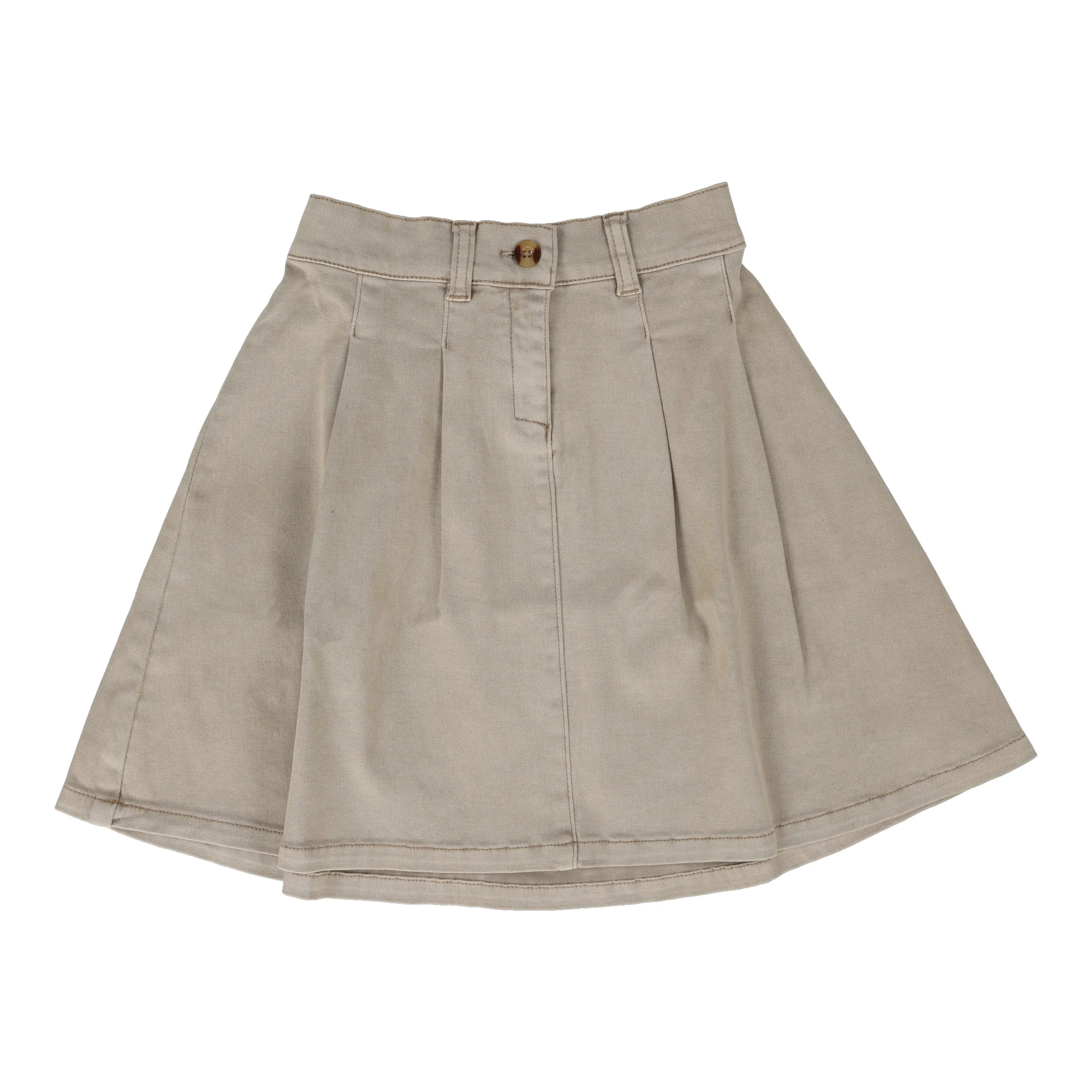 ANALOGIE BY LIL LEGS TAUPE PLEATED SKIRT
