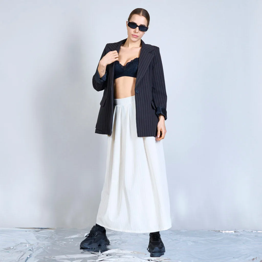 Midi pinstripes skirt wholesale